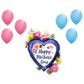Loonballoon Mother's Day Theme Balloon Set, 34in. Mothers Day Satin Watercolor Floral Balloon 97718